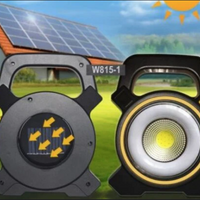 **1+1 GRATIS Lanterna 2in1 COB Camping LED 10W, Incarcare Solara, USB Power Bank, Negru