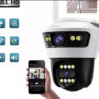 **Camera dubla 6MP Night Vision Wifi, Jortan Full HD 4K cu Alarma Integrata, Detectare Umana si Recunoastere Faciala