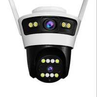 **Camera dubla 6MP Night Vision Wifi, Jortan Full HD 4K cu Alarma Integrata, Detectare Umana si Recunoastere Faciala