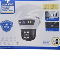 **Camera dubla 6MP Night Vision Wifi, Jortan Full HD 4K cu Alarma Integrata, Detectare Umana si Recunoastere Faciala