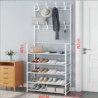 **Cuier haine cu suport pantofi, 5 rafturi, 165 cm