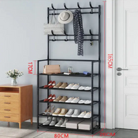 **Cuier haine cu suport pantofi, 5 rafturi, 165 cm