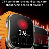 **Ceas Inteligent T800 Ultra, Carcasa Aluminium, Incarcator Wireless, Notificari Apel si Retele Sociale, Oximetru, Ritm Cardiac si Tensiune Arteriala, Monitorizare somn