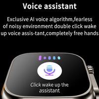 **Ceas Inteligent T800 Ultra, Carcasa Aluminium, Incarcator Wireless, Notificari Apel si Retele Sociale, Oximetru, Ritm Cardiac si Tensiune Arteriala, Monitorizare somn