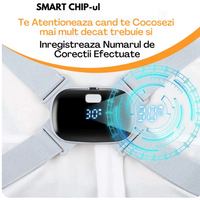 **Centura Corectoare Pentru Spate, Cu Afisaj LCD Si Senzor De Vibratie