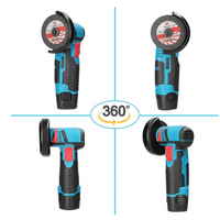 **Mini Polizor Unghiular Electric cu 2 Acumulatori si 2 Discuri,Flex Portabil, 12V, Disc 76MM