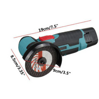 **Mini Polizor Unghiular Electric cu 2 Acumulatori si 2 Discuri,Flex Portabil, 12V, Disc 76MM