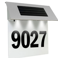 **Numar De Casa Cu Incarcare Solara, Iluminare LED, Aprindere Automata