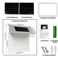 **Numar De Casa Cu Incarcare Solara, Iluminare LED, Aprindere Automata
