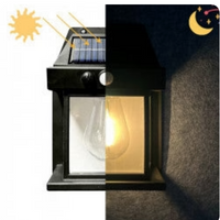 **OFERTA 1 + 1 GRATIS: Lampa Solara Retro Cu Bec si 3 Moduri De Iluminare si Senzor De Miscare