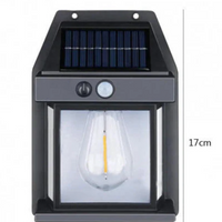 **OFERTA 1 + 1 GRATIS: Lampa Solara Retro Cu Bec si 3 Moduri De Iluminare si Senzor De Miscare