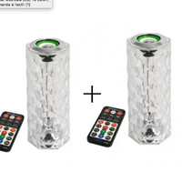 **Set 2x Lampa cristal Muzicala LED, 16 culori, control cu telecomanda si tactil