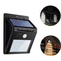 **SET 10 X LAMPI SOLARE DE PERETE CU ILUMINARE CONTINUA SI LUMINA 20 LEDURI