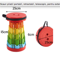 **Scaun pliabil portabil, retractabil, telescopic, pentru exterior