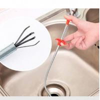 **Sarpe pentru desfundat tevi de scurgere, metalic, tub flexibil, 1,6 m