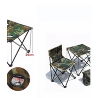 **Set masa si 2 scaune pentru camping cu geanta transport, model army
