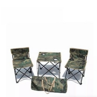 **Set masa si 2 scaune pentru camping cu geanta transport, model army