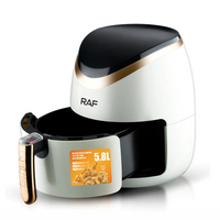 **Air Fryer Deluxe RAF 5.8L, 1500W, Circulație 360°, Touch Screen + Set 50 Hârtii de Copt