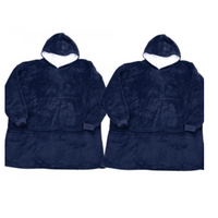 **Set 2 x Patura tip hanorac, cu gluga, calduroasa si pufoasa