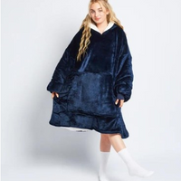 **Set 2 x Patura tip hanorac, cu gluga, calduroasa si pufoasa