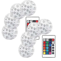 **SET 8 LAMPI LED RGB, CU TELECOMANDA, REZISTENTE LA APA