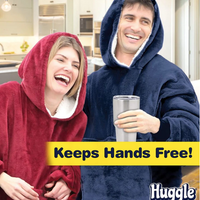 **Patura-hanorac cu gluga, confortabila, calduroasa si pufoasa Huggle Hoodie