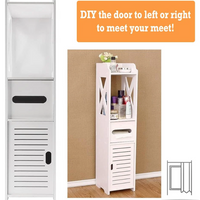 **Dulap vertical pentru baie, 80 X 15 X 15 cm, Alb