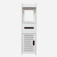 **Dulap vertical pentru baie, 80 X 15 X 15 cm, Alb