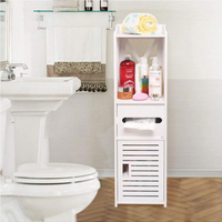 **Dulap vertical pentru baie, 80 X 15 X 15 cm, Alb