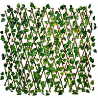 Pergola din lemn cu frunze, panou decorativ 60x180 cm