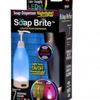 Dozator de sapun cu lumina LED Soap Brite se poate folosi pentru sapun lichid, gel dezinfectant, lotiune, detergent de vase, gel de dus etc