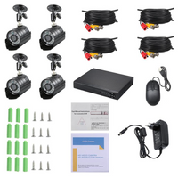 Sistem de supraveghere CCTV FULL HD, Kit DVR cu 4 camere exterior / interior
