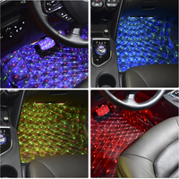Set 4 lumini auto interior, a10, usb, led rgb