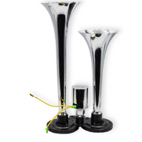 '- Claxon cu 2 goarne si electrovalva metalice, 24V Air Horn