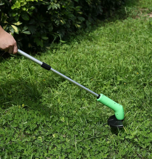 '- Trimmer portabil pentru gazon cu brat extensibil, functionare pe baterii teleMAG