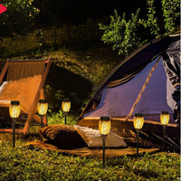 Set 4 x Lampa solara tip torta cu efect flacara