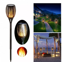 Lampa solara tip torta cu efect flacara, 51.5 cm