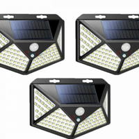 '- Set 3 Lampi solare cu 100 LED 2200 mAh, senzor de miscare, rezistente la apa
