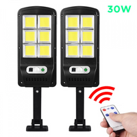 '- Set 2 x Lampa solara cu panou solar, senzor miscare, telecomanda si functii multiple