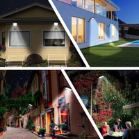 '- Set 2 x Lampa solara cu panou solar, senzor miscare, telecomanda si functii multiple