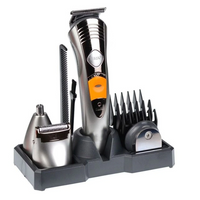 Masina de Tuns Zenino® - 7 in 1, Precizie Turbo, 4 Capete Diferite, Accesorii Incluse, Trimmer Barba si Par, Argintiu