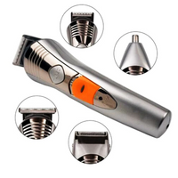 Masina de Tuns Zenino® - 7 in 1, Precizie Turbo, 4 Capete Diferite, Accesorii Incluse, Trimmer Barba si Par, Argintiu