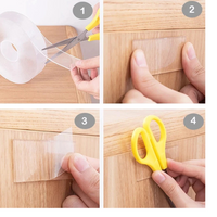 '- Banda Dublu Adeziva Profesionala Zenino - Reutilizabila dupa Spalare, Fara Urme, Puternica, 1M, Transparenta