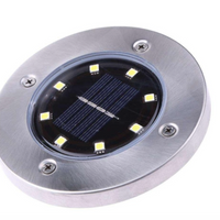 Set 4 x lampa solara cu 8 leduri si senzor de lumina cu fixare in sol