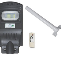 Lampa stradala, solara, cu telecomanda si suport prindere, 30W