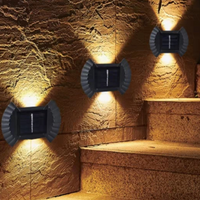 '- Set lampi solare bidirectionale pentru perete 4/ 8 / 12 bucati