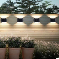 '- Set lampi solare bidirectionale pentru perete 4/ 8 / 12 bucati