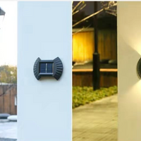 '- Set lampi solare bidirectionale pentru perete 4/ 8 / 12 bucati