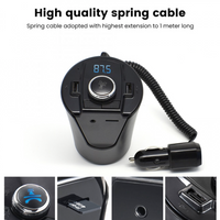 '- Modulator FM Bluetooth Auto, MCS Car-Cup, incarcator USB, MP3, microSD, AUX, Handsfree, Ecran LCD - BX7
