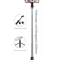 '- Q02 Wireless Bluetooth Selfie Stick pliabil Mini trepied obturator de control de la